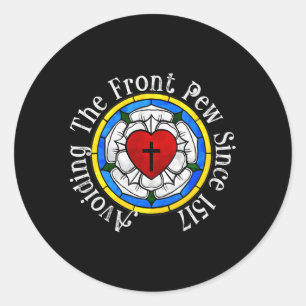 Adesivo Redondo Min Luther Rosa 1517 Para A Juventude Luterana