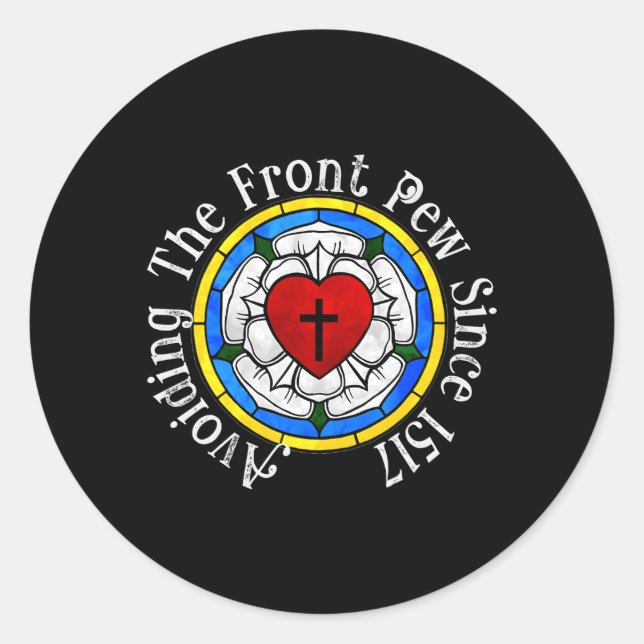 Adesivo Redondo Min Luther Rosa 1517 Para A Juventude Luterana (Frente)