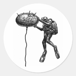 Adesivo Redondo Mina de contato EOD do marinho