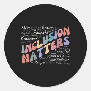 Adesivo Redondo Mindfulnes De Sensibilização Para A Educação Espec