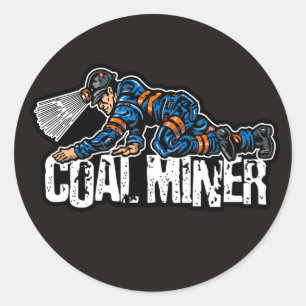 ADESIVO REDONDO MINERADOR DE CARVÃO