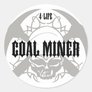 ADESIVO REDONDO MINERADOR DE CARVÃO 4-LIFE