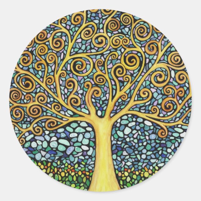 Adesivo Redondo Minha Árvore da Vida (Frente)