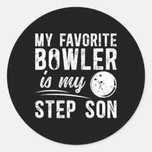 Adesivo Redondo Minha Boliche Favorita De Bowler Stepdad pai Passo