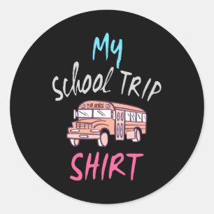 Adesivo Redondo Minha Camisa de Viagem Escolar