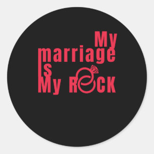 Adesivo Redondo Minha Casamento É Minha Pedra - Presentes Engraçad
