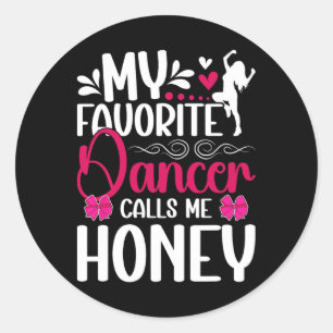 Adesivo Redondo Minha Dançarina Favorita Dança Querida Avó Danci