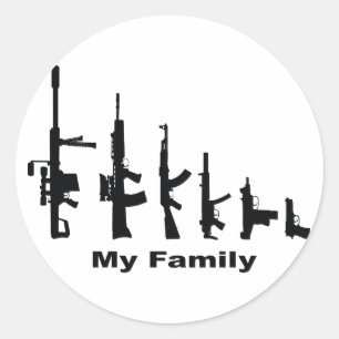Adesivo Redondo Minha família (armas do amor de I)