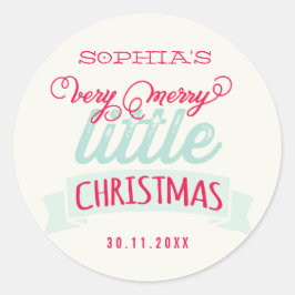 Adesivo Redondo Minha Feliz Pequeno Natal Bebê 1rua Natal