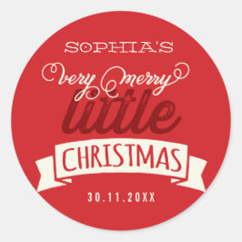 Adesivo Redondo Minha Feliz Pequeno Natal Bebê 1rua Natal