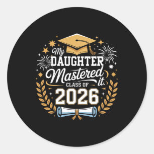 Adesivo Redondo Minha Filha Dominou Cl De 2026 Mestres Graduat
