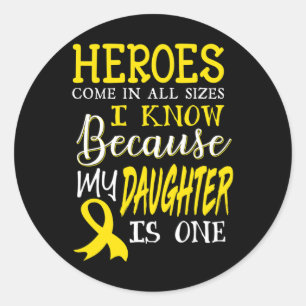 Adesivo Redondo Minha Filha É Uma Consciência Do Cancer De Herói 1