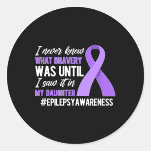Adesivo Redondo Minha Filha Epilepsia Guerreira Mãe Epilepsia