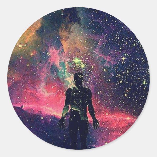 Adesivo Redondo Minha Galáxia (Frente)