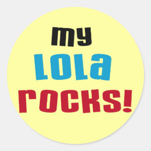 Adesivo Redondo Minha Lola Rocks T-shirts e presentes