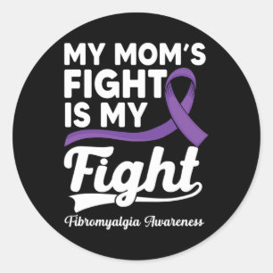 Adesivo Redondo Minha Luta De Mães É Minha Luta Contra Fibromialgi
