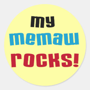 Adesivo Redondo Minha Memaw Rocks T-shirts e presentes