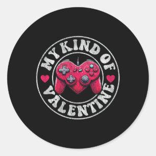 Adesivo Redondo Minha Namorados Gamer Legal Dia de os namorados Gi