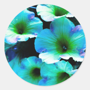 Adesivo Redondo Minha Petunia Azul
