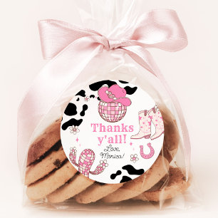 Adesivo Redondo Minha Primeira Vaquejada de Aniversário Obrigada a