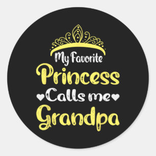 Adesivo Redondo Minha Princesa Favorita Me Chama Avô
