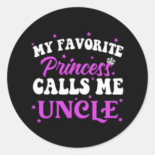 Adesivo Redondo Minha Princesa Favorita Me Chama De Tio