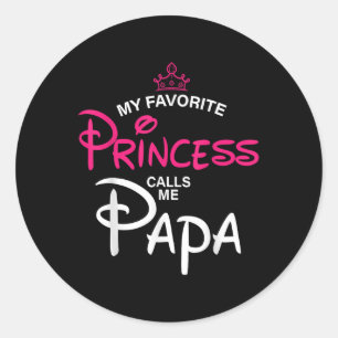 Adesivo Redondo Minha Princesa Favorita Me Chama Pai Filha