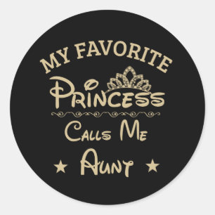 Adesivo Redondo Minha Princesa Favorita Me Chama TIA