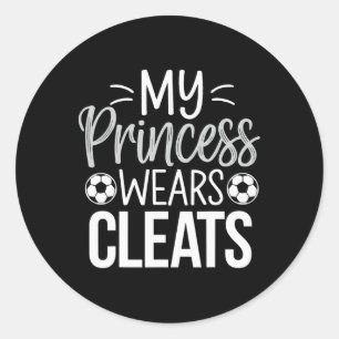 Adesivo Redondo Minha Princesa Usa Crachás Pai de Futebol
