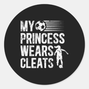 Adesivo Redondo Minha Princesa Usa Crachás Pai De Futebol De Um Pl