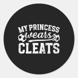 Adesivo Redondo Minha Princesa Usa Crachás Pai De Futebol De Uma P