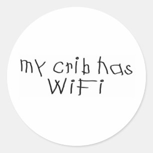 Adesivo Redondo Minha ucha tem o wifi
