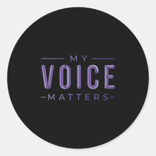 Adesivo Redondo Minha voz é importante