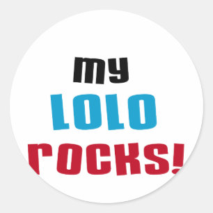 Adesivo Redondo Minhas camisetas e presentes do Lolo Rocks