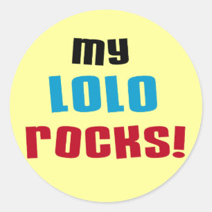 Adesivo Redondo Minhas camisetas e presentes do Lolo Rocks