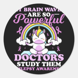 Adesivo Redondo Minhas Ondas Cerebrais São Médicos Poderosos Que A