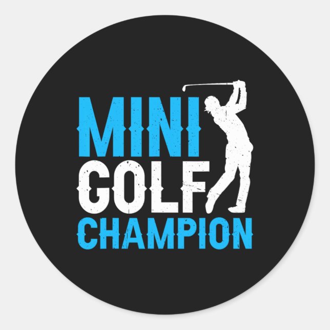 Adesivo Redondo Mini Golf Champion — (Frente)