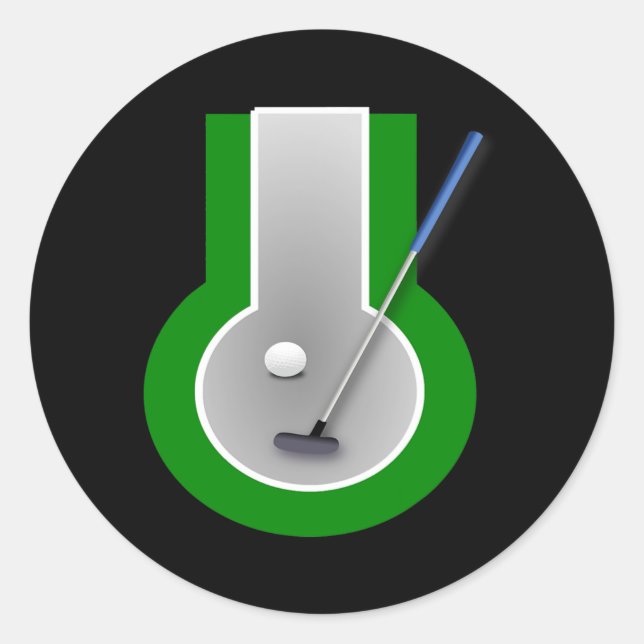 Adesivo Redondo Mini Golf Game  (Frente)