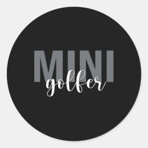 Adesivo Redondo Mini Golfer Golf Miniatura Golfe