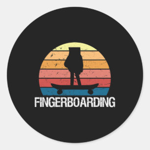 Adesivo Redondo Mini Skateboard de Dedo Fingerboard