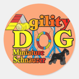 Adesivo Redondo Miniatura_Schnauzer_Agilidade