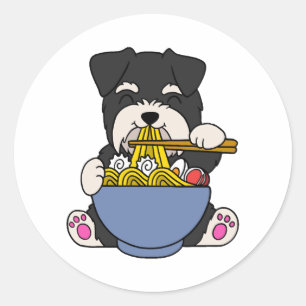 Adesivo Redondo Miniatura Schnauzer Rahmen