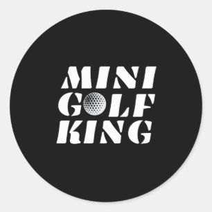 Adesivo Redondo Minigolf King Minigolfer Campeão