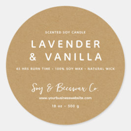 Adesivo Redondo Mínima Candela de cera de soja fumada KRAFT