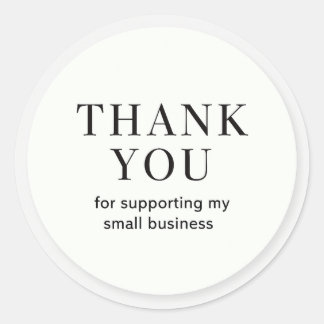 Adesivo Redondo Minimal thank you small business sticker