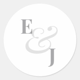 Adesivo Redondo Minimalist Ampersand Wedding | Envelope Seal