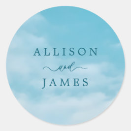 Adesivo Redondo Minimalist Blue Sky Just Love Casual