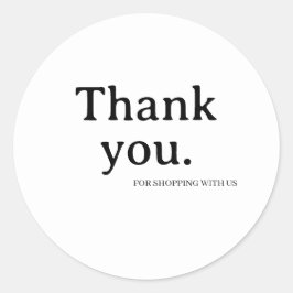 Adesivo Redondo Minimalist Business Thank You Sticker