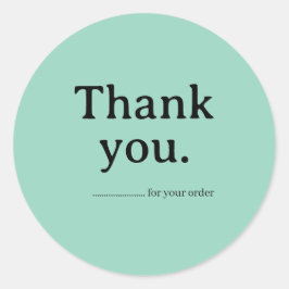 Adesivo Redondo Minimalist Business Thank You Sticker