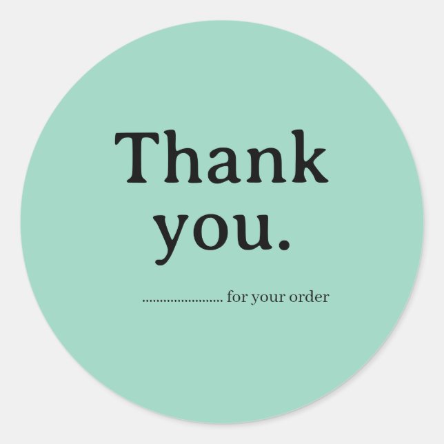Adesivo Redondo Minimalist Business Thank You Sticker (Frente)